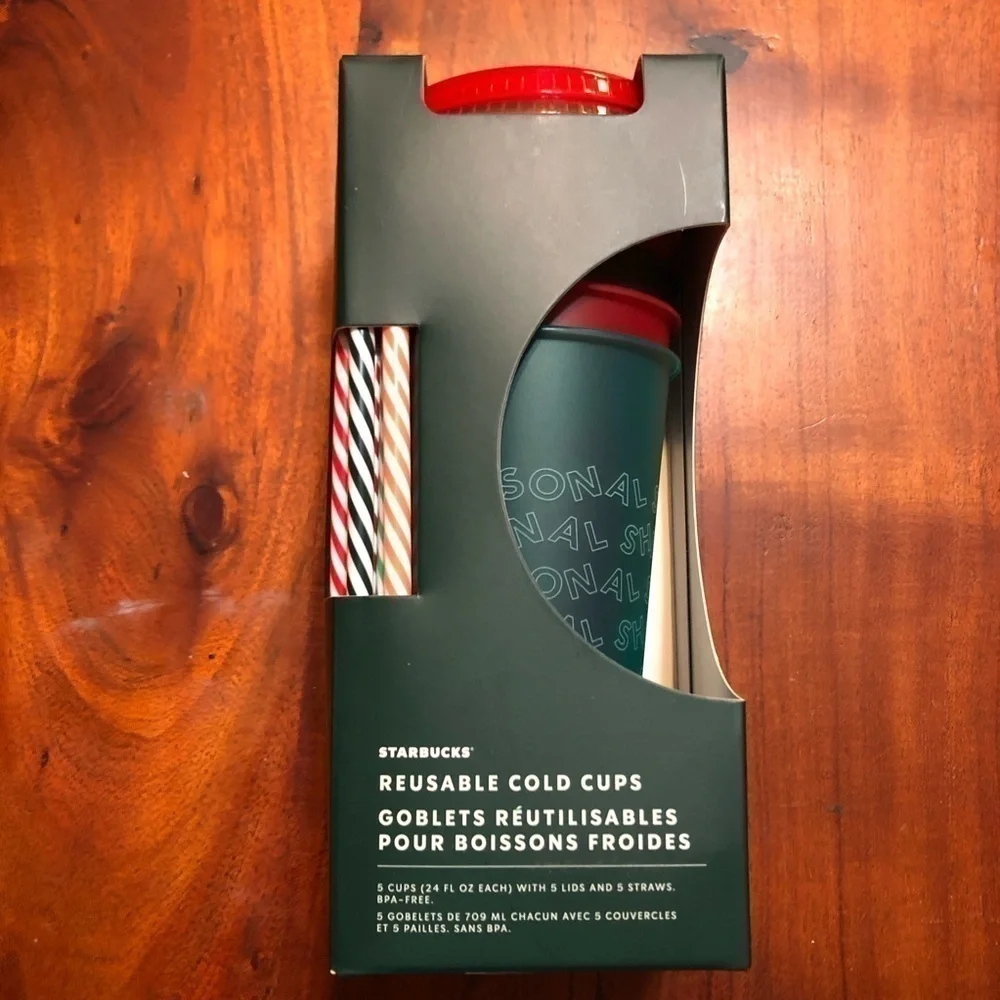 Starbucks ‘19 Reusable Christmas Cold Cups NEW